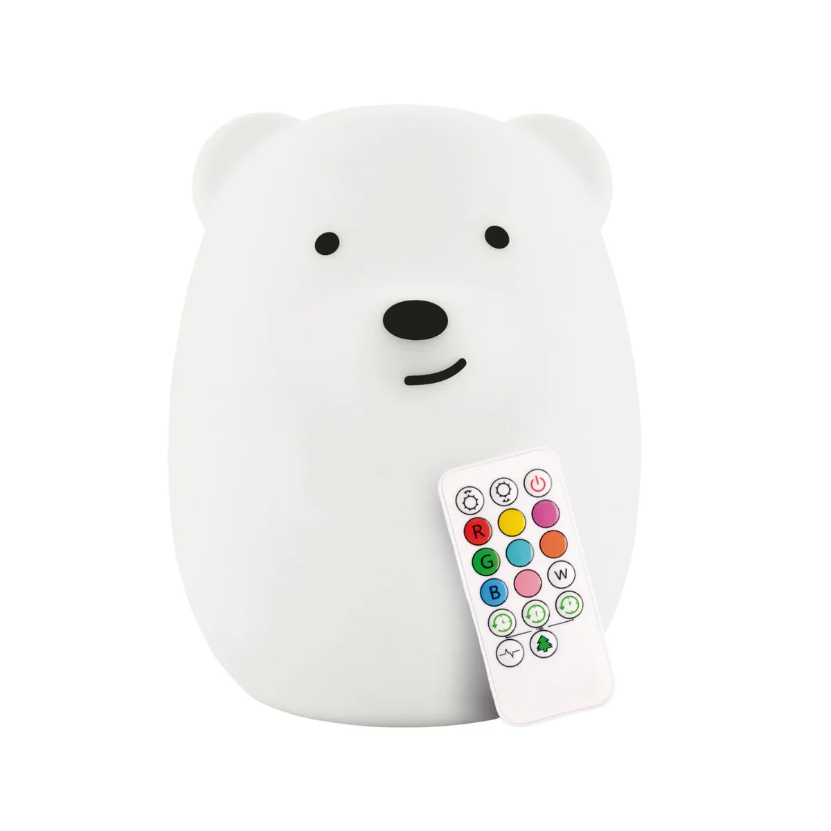 LumiPets Bear Night Light front view with remote control
