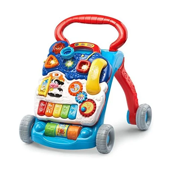 VTech Sit-to-Stand Learning Walker straight-on front view of the electronic activity panel