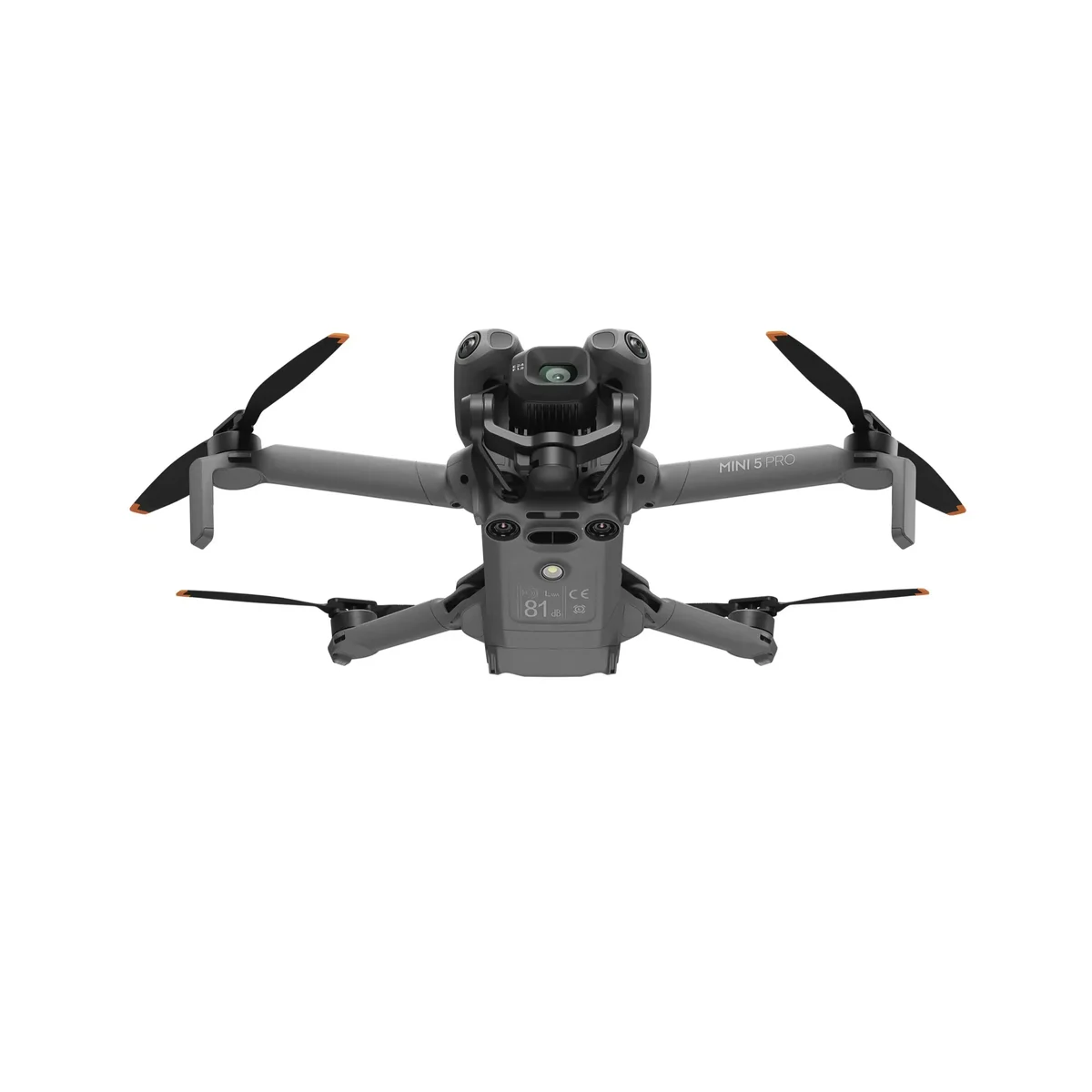 DJI Mini 5 Pro underside view showing omnidirectional obstacle avoidance sensors