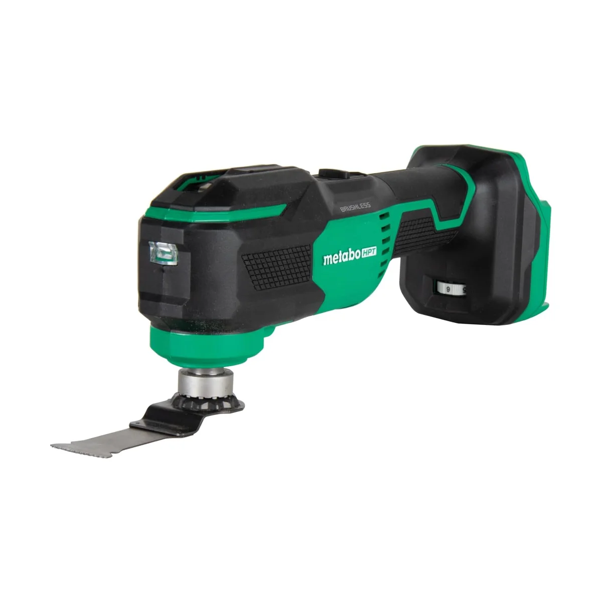 Metabo HPT CV18DAQ4M cordless oscillating multi-tool three-quarter front view