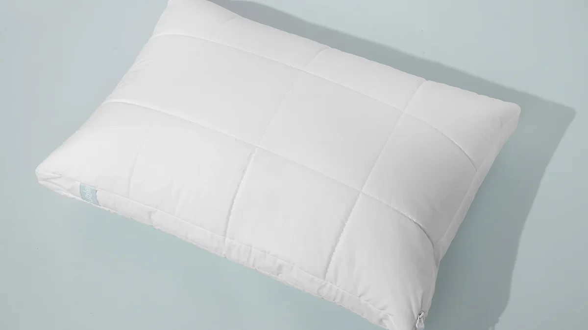 Nuzzle Pillow top-down view showing quilted cooling cover
