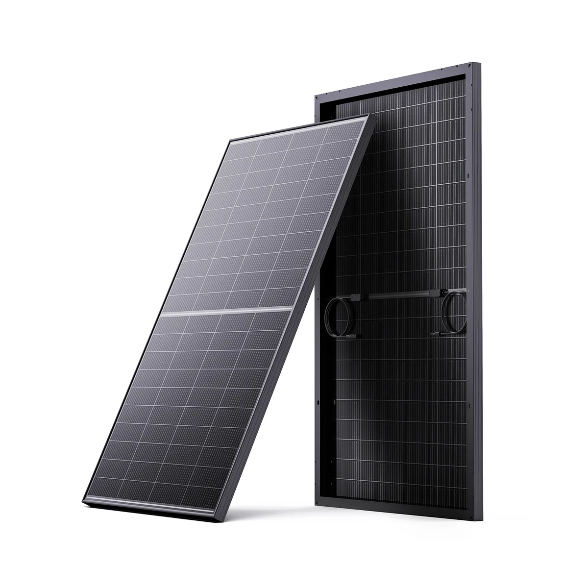 Callsun 200W Bifacial solar panel front and back on white background