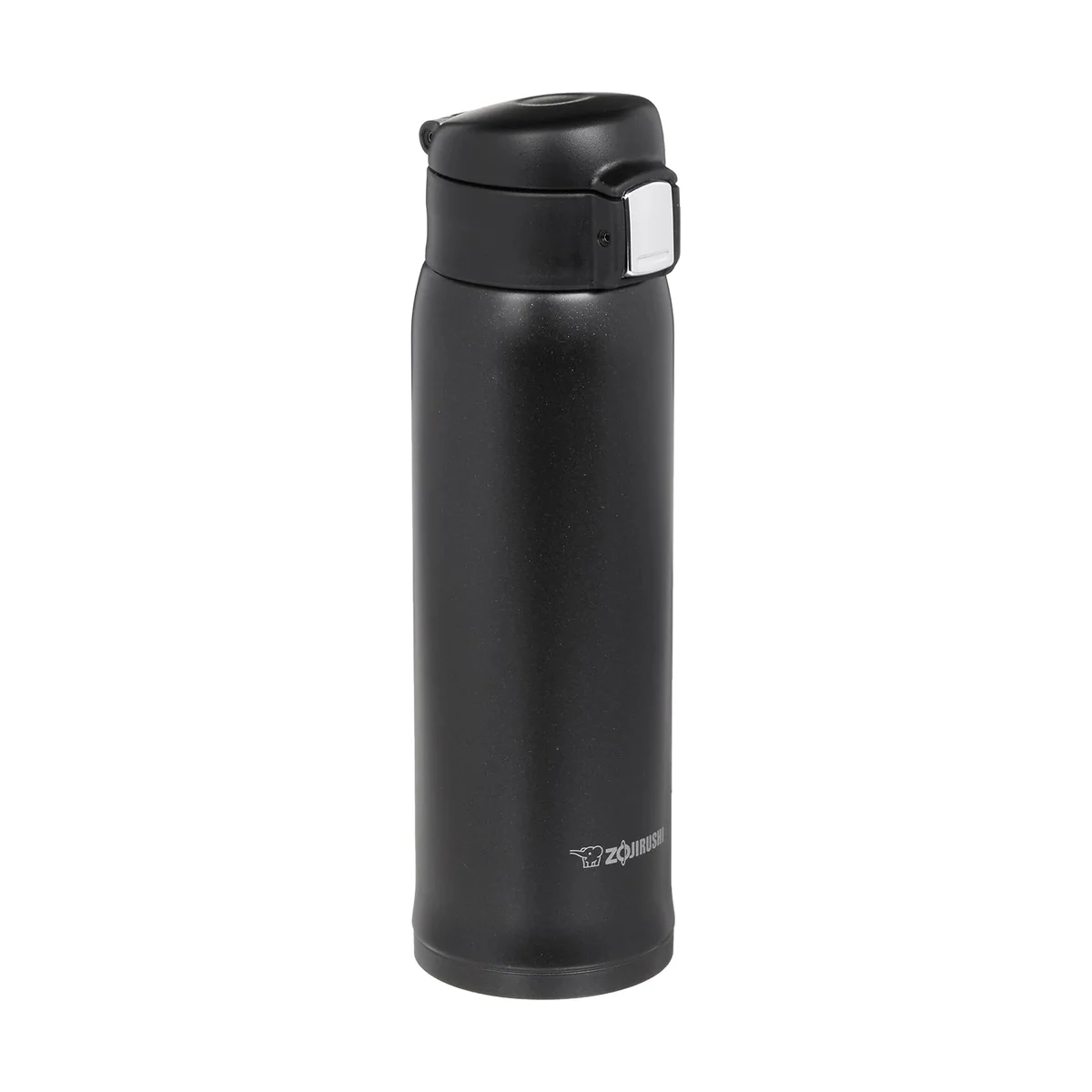 Zojirushi SM-SHE48 stainless steel travel mug front view, matte black