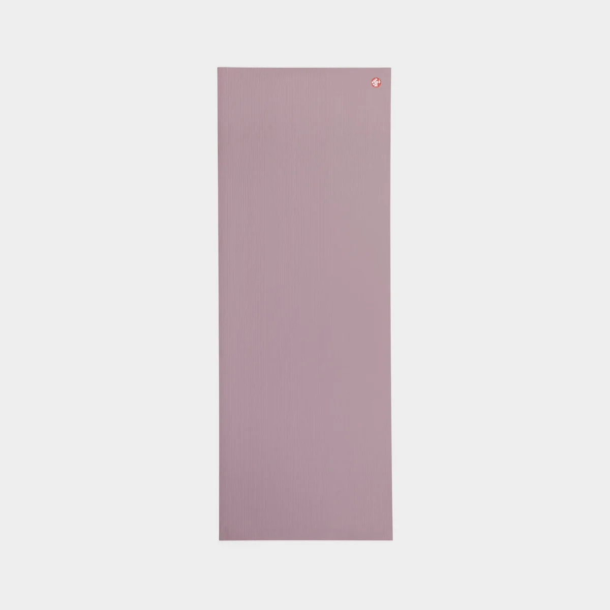 Manduka PRO yoga mat fully unrolled flat lay showing ribbed surface texture, Elderberry colorway