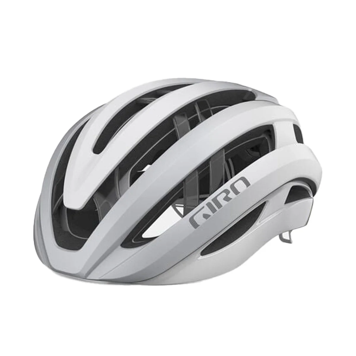 Giro Aries Spherical road bike helmet, matte white, 3/4 front view