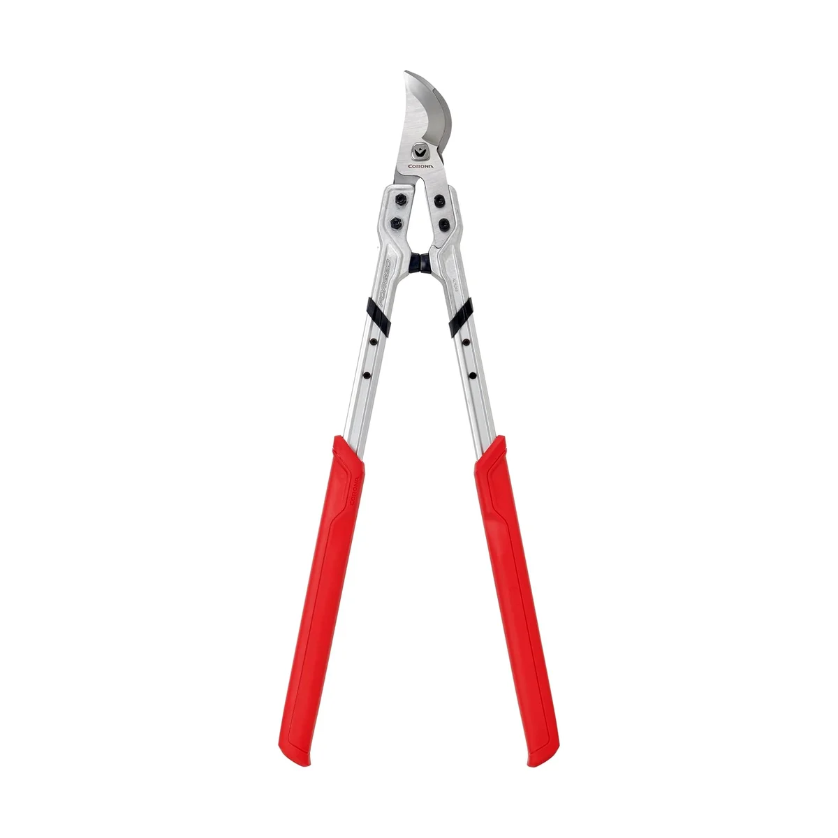 Corona X Series Pro bypass lopper standing vertical, full-length view of forged aluminum handles