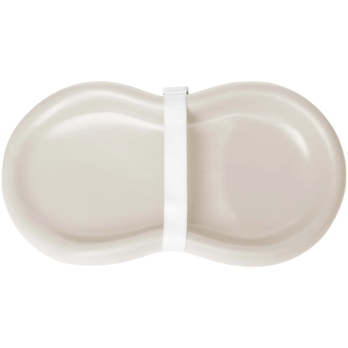 Keekaroo Peanut Changer top-down flat view showing the iconic peanut shape and safety strap