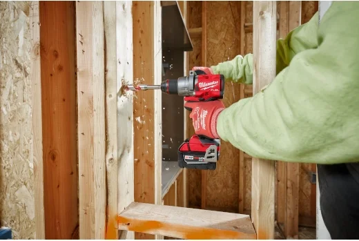 Milwaukee M18 FUEL Hammer Drill/Driver side profile showing chuck and clutch ring