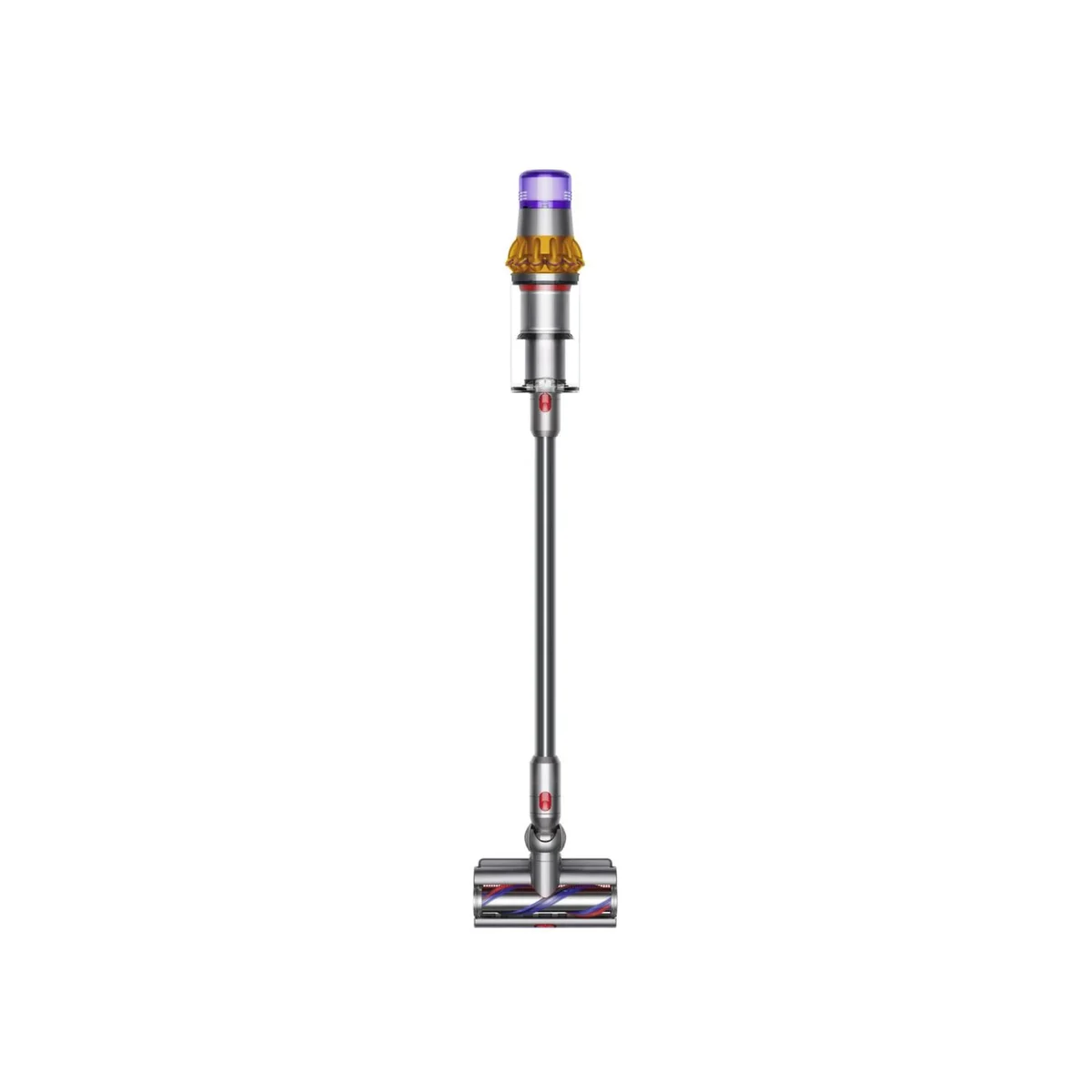 Dyson V15 Detect front-facing upright view with Digital Motorbar head