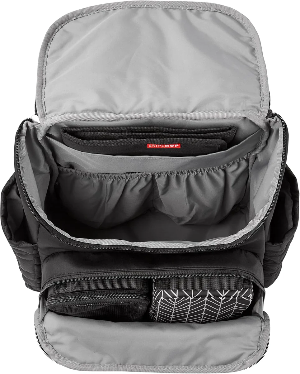 Skip Hop Forma interior view showing organizational pockets and main compartment