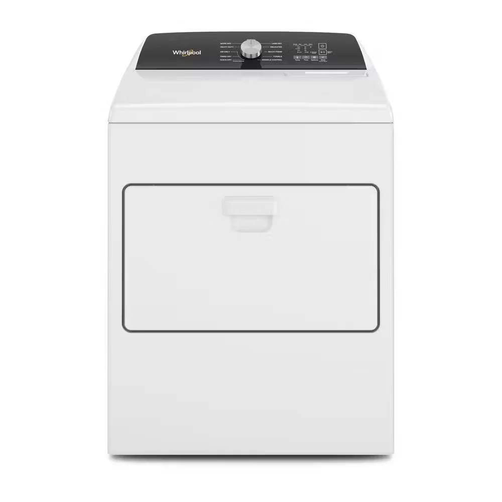 Whirlpool WED5010LW dryer front view on white background