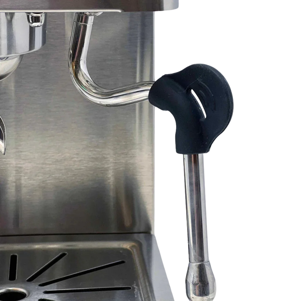 Turin Legato V2 steam wand detail showing articulating ball joint