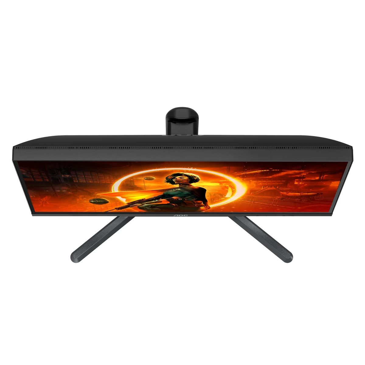 AOC Q27G3XMN top-down view showing thin profile