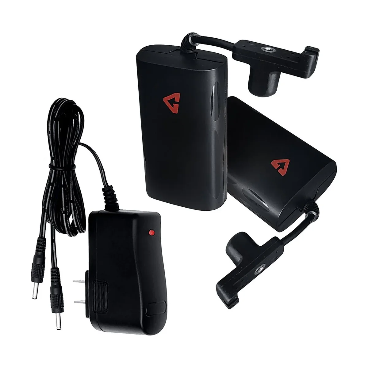 The two Gerbing 7V rechargeable battery packs and dual wall charger that come with the S7 heated gloves