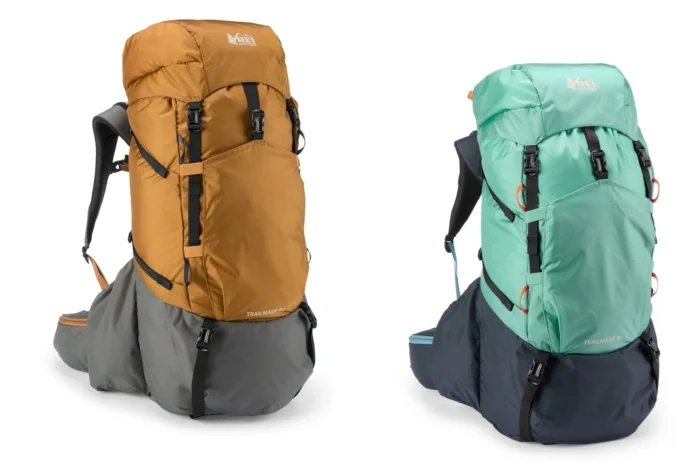 REI Co-op Trailmade 60 Pack in two colorways side by side