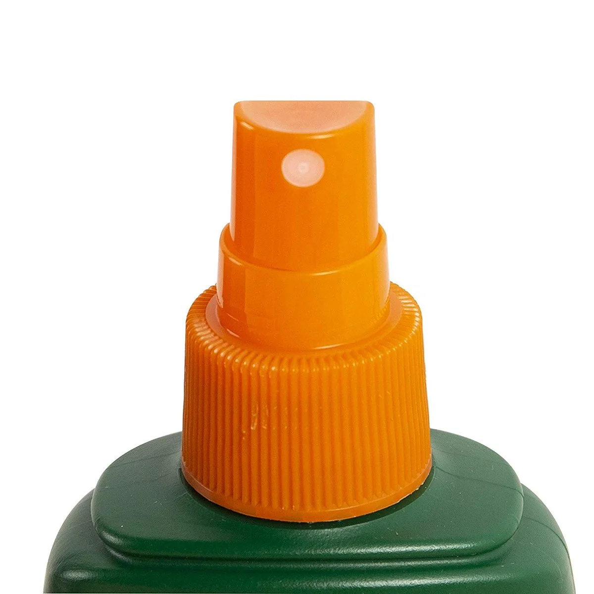 Close-up of the Cutter Backwoods pump spray nozzle detail on white background