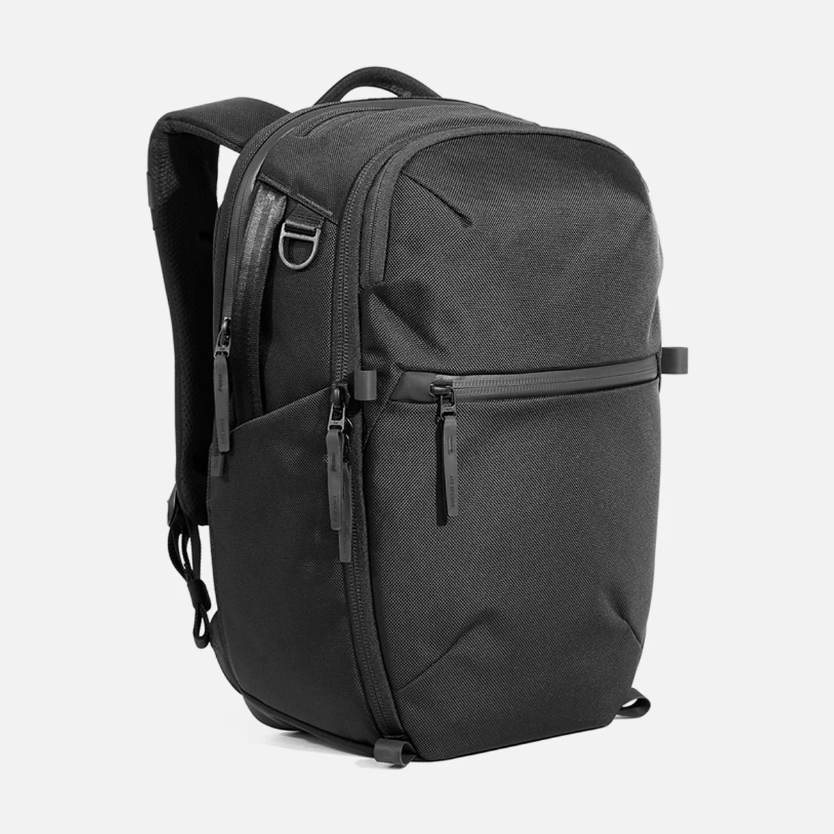 Aer City Pack Pro 2 - front 3/4 view showing ballistic nylon shell and YKK zipper layout