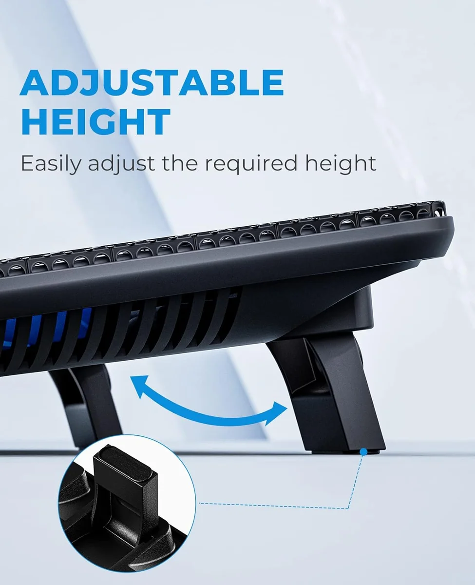Havit HV-F2056 adjustable height legs and ergonomic foot mechanism close-up