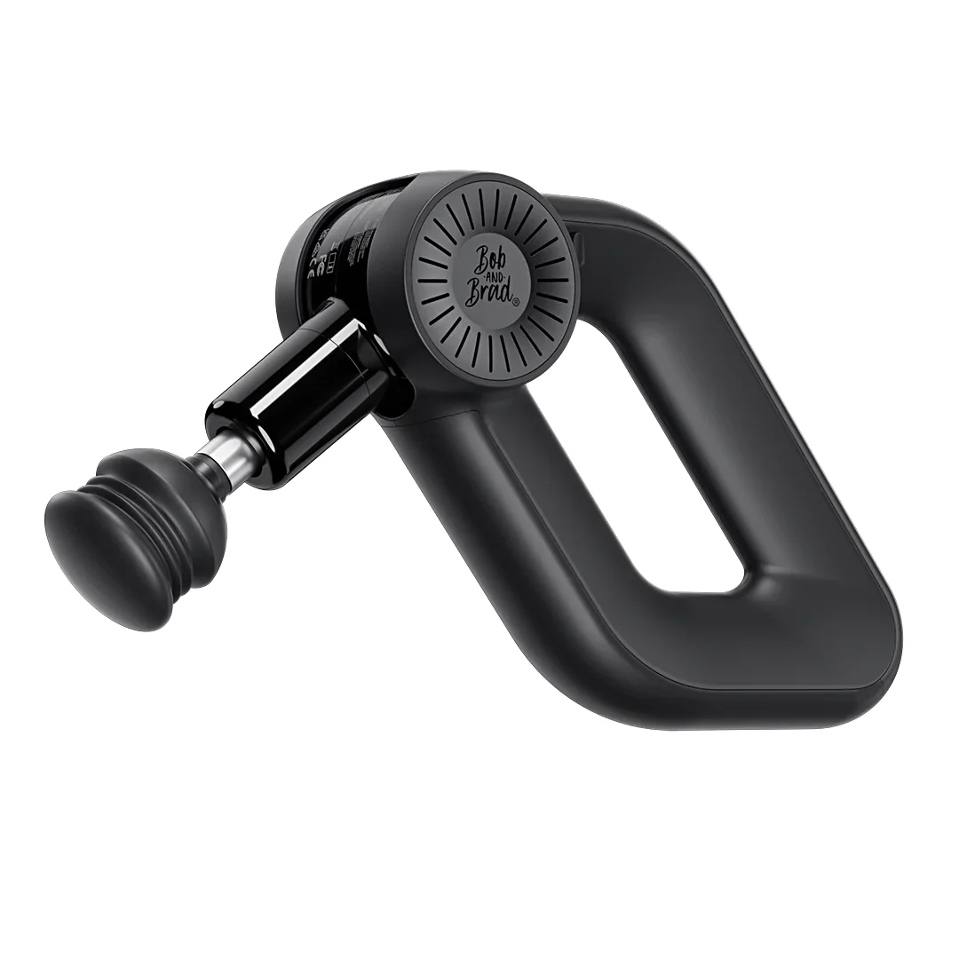 Bob & Brad D6 Pro massage gun 3/4 angle view on white background