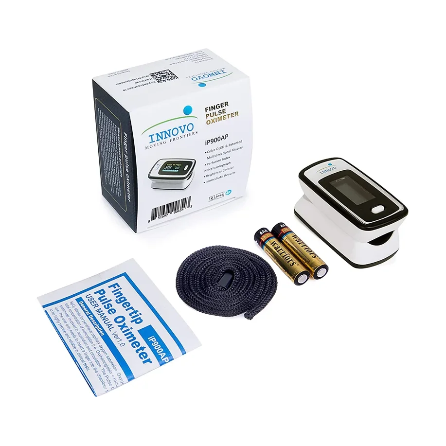 Innovo Deluxe iP900AP with included retail box, lanyard, batteries, and user manual
