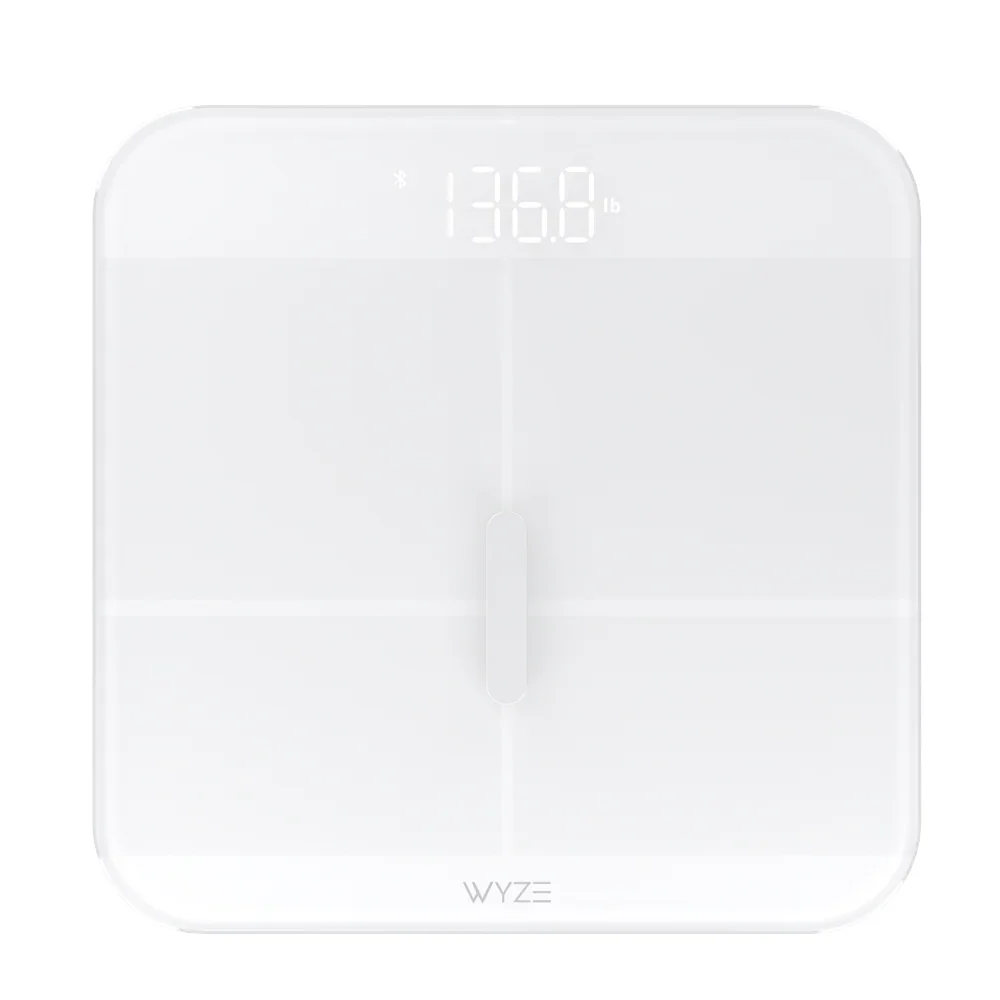 Wyze Scale X white glass variant front view with LED display