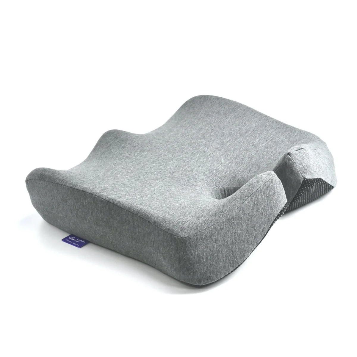 Cushion Lab Pressure Relief Seat Cushion top-down view showing full dual-channel ergonomic contour shape