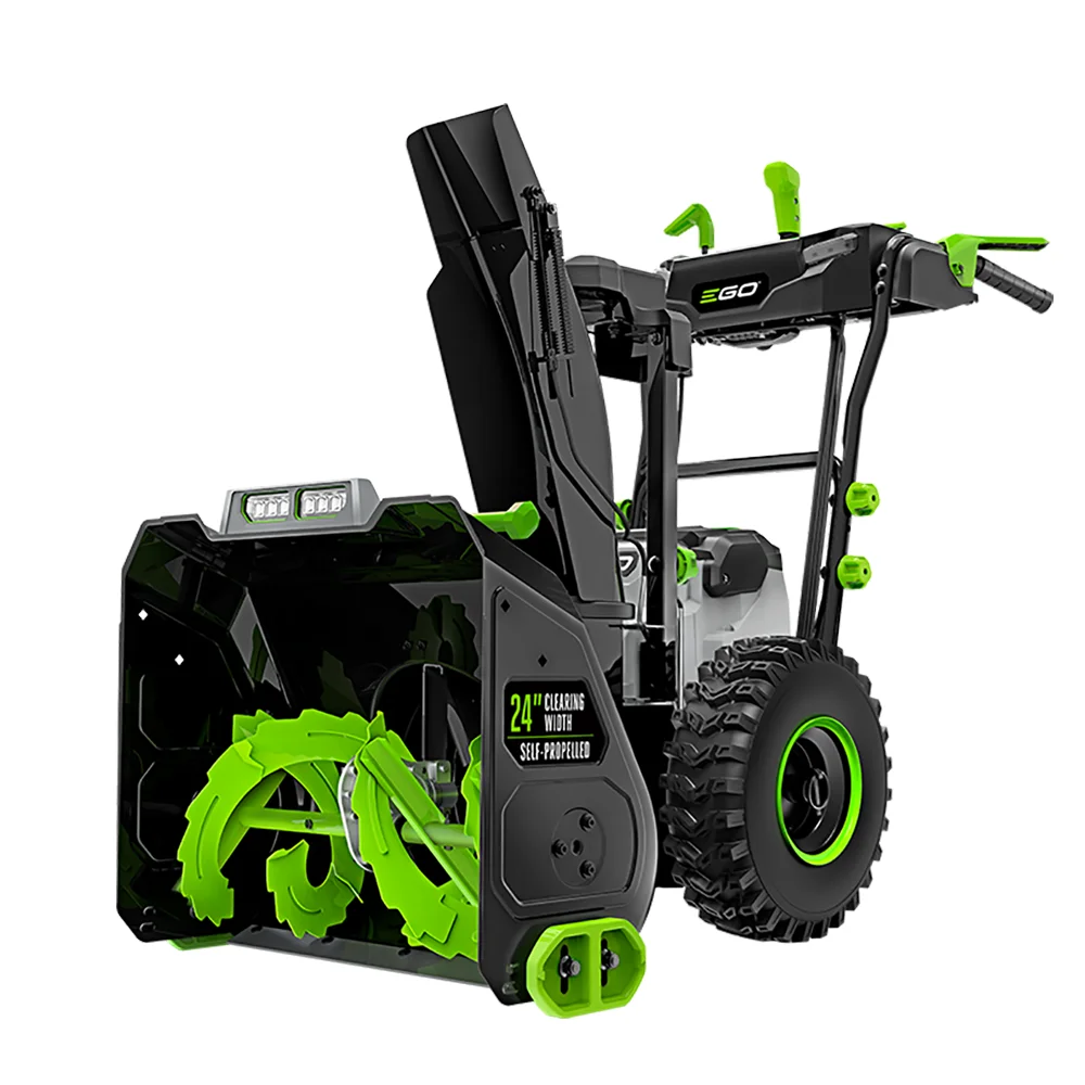 EGO POWER+ SNT2405 24-inch two-stage snow blower, right-side 3/4 view on white background