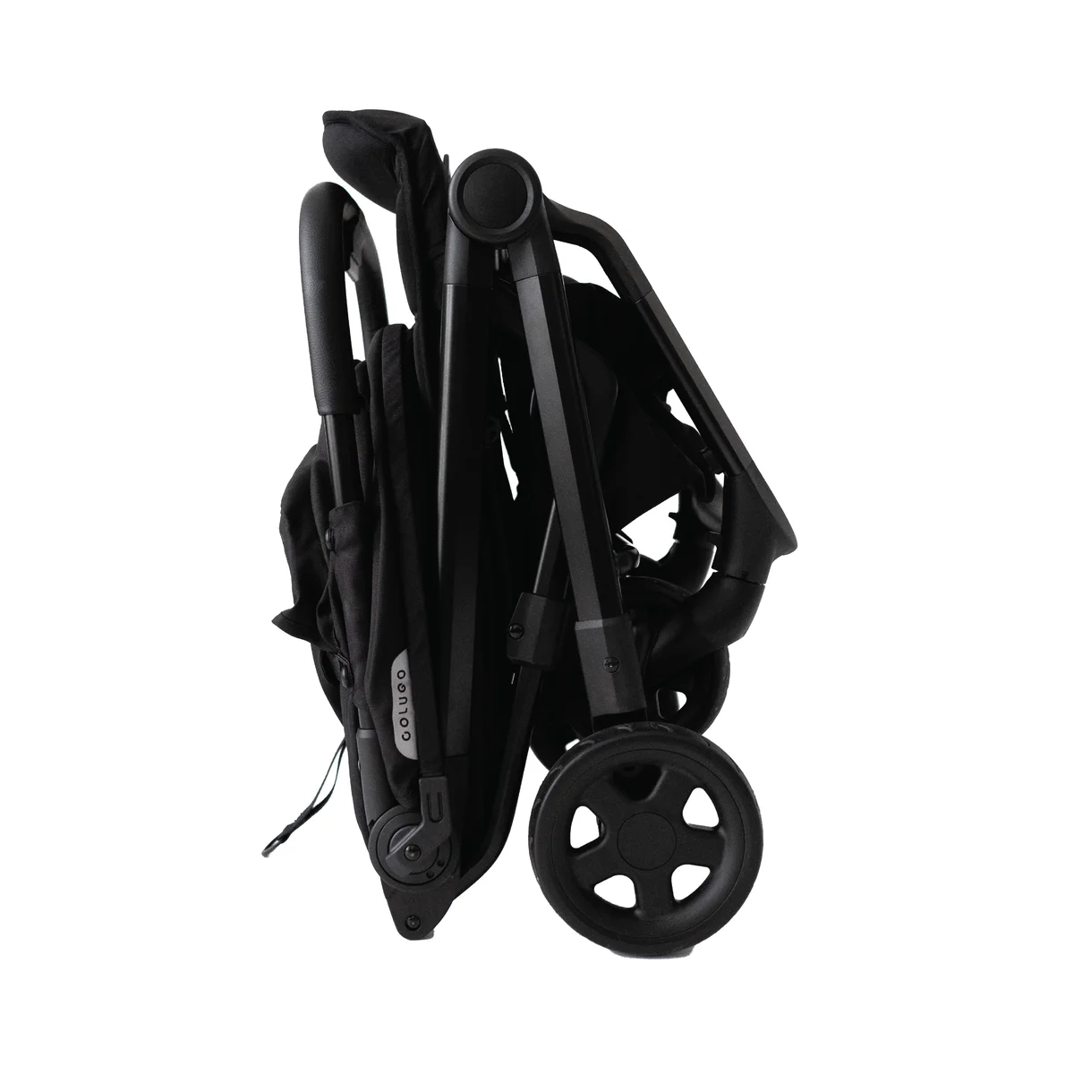 Colugo Compact Stroller+ folded compactly on white background