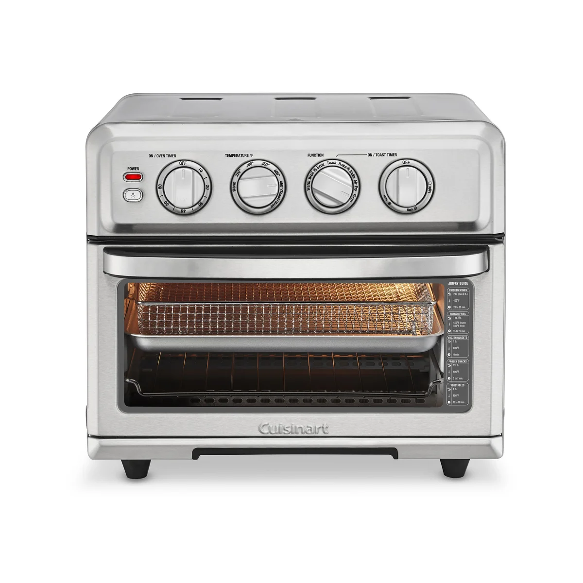 Cuisinart TOA-70 Air Fryer Toaster Oven with Grill, front view on white background