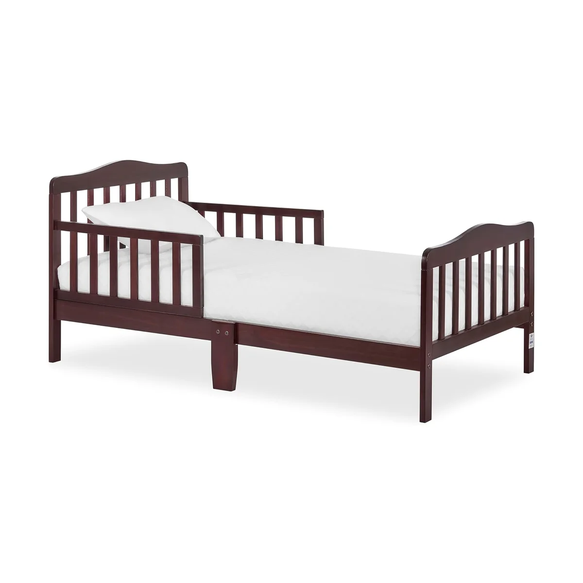 Dream On Me Classic Design Toddler Bed in espresso finish, alternate 3/4 angle