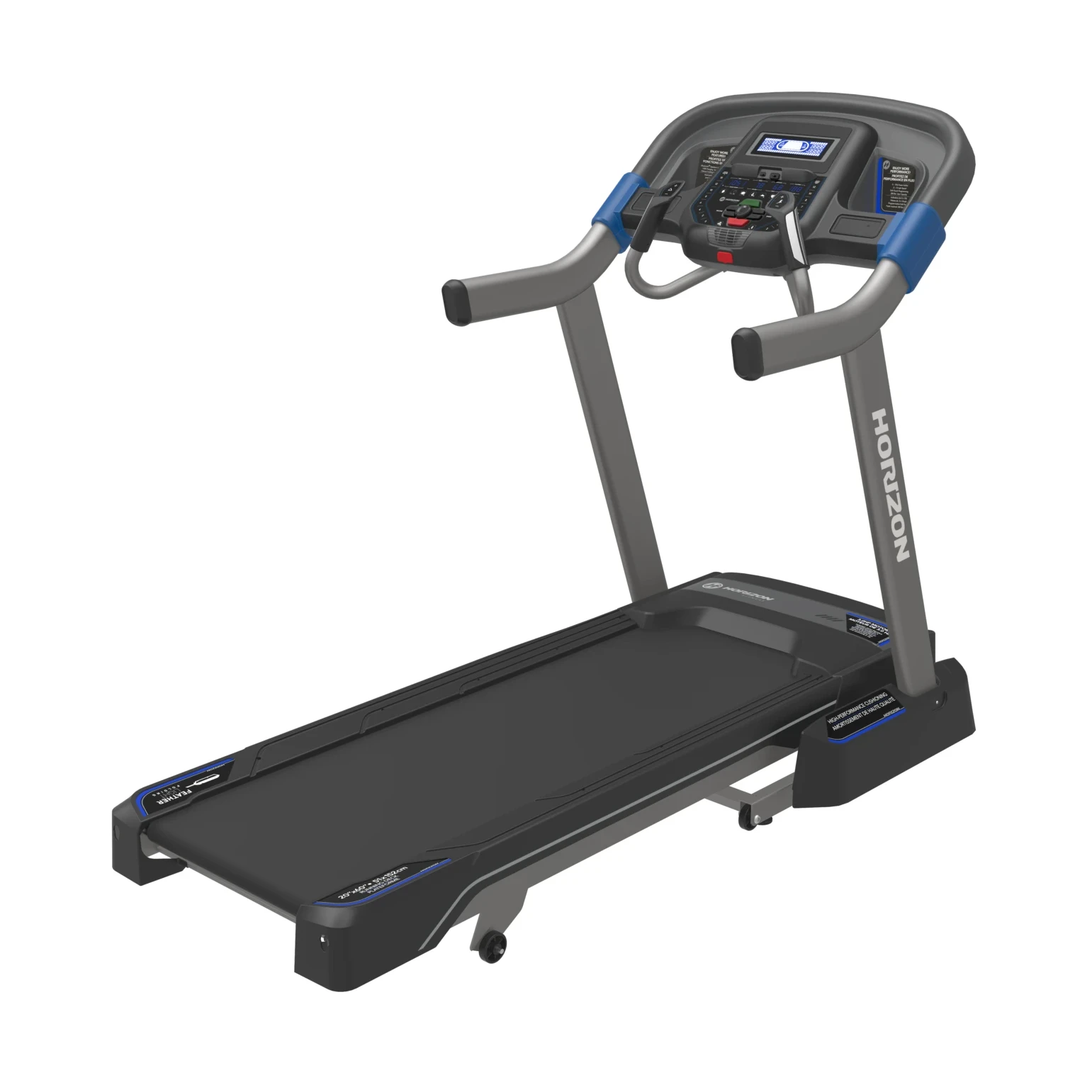 Horizon 7.0 AT treadmill 3/4 angle studio view