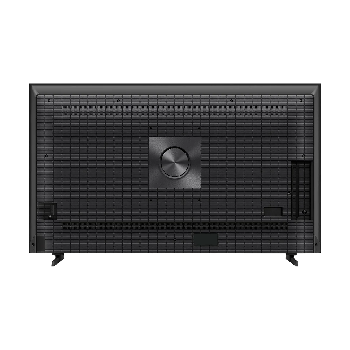 Hisense U6SF Pro rear panel showing the textured back, central VESA mount area and the two angled feet