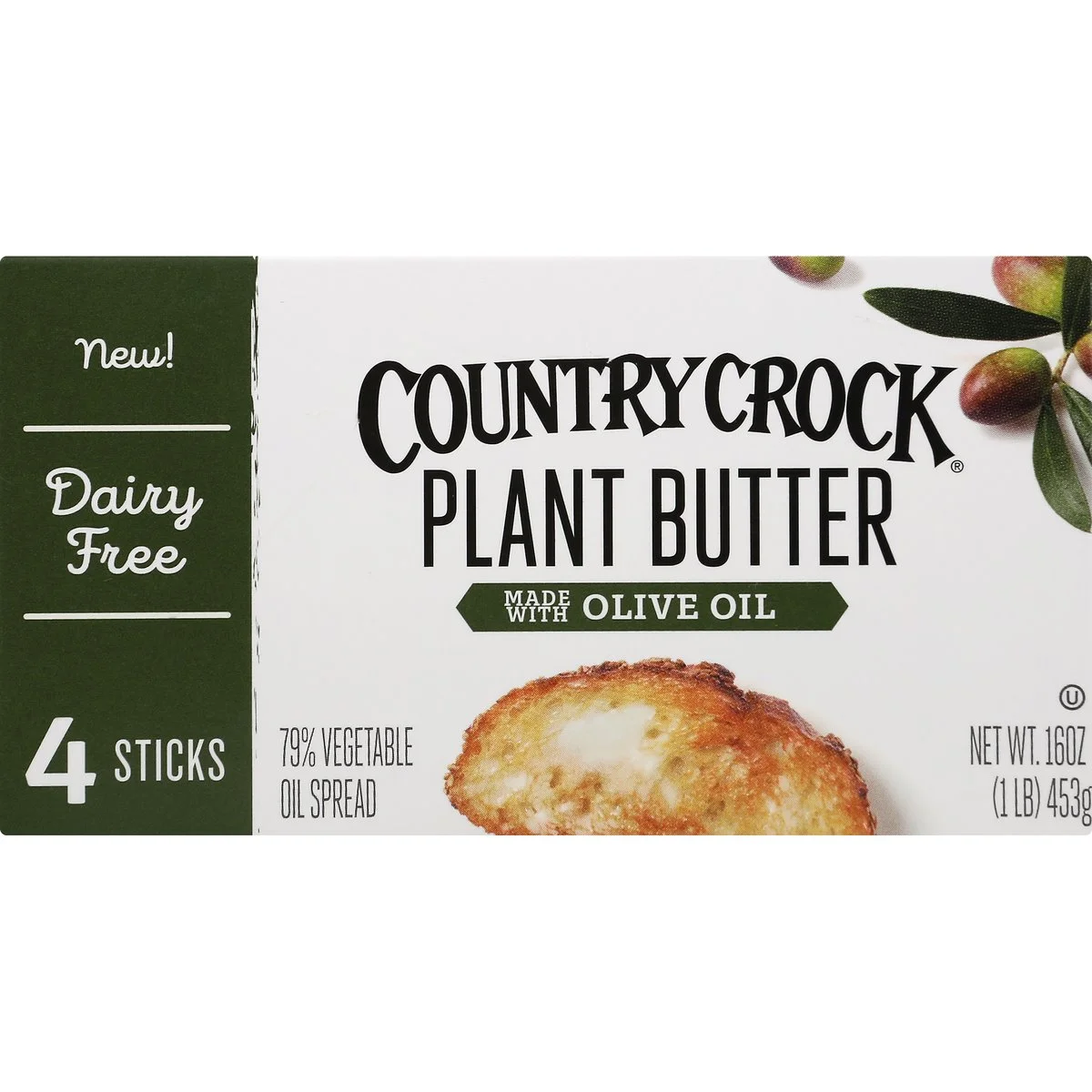 Country Crock Plant Butter with Olive Oil sticks box, front packaging