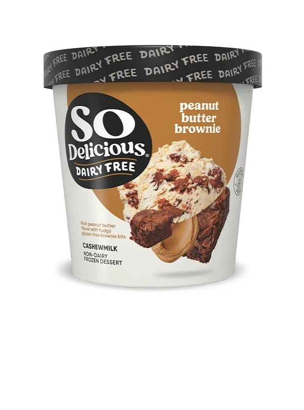 So Delicious Dairy Free Peanut Butter Brownie Cashewmilk Non-Dairy Frozen Dessert pint