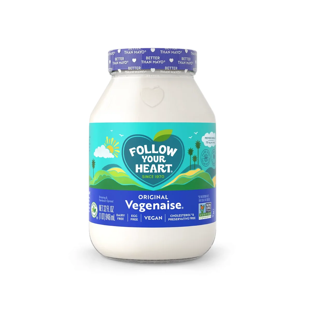 Follow Your Heart Original Vegenaise 32 oz jar front view