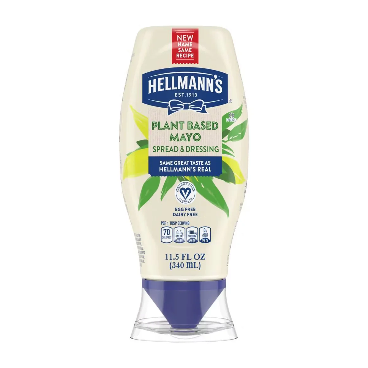 Hellmann's Plant Based Mayo squeeze bottle front
