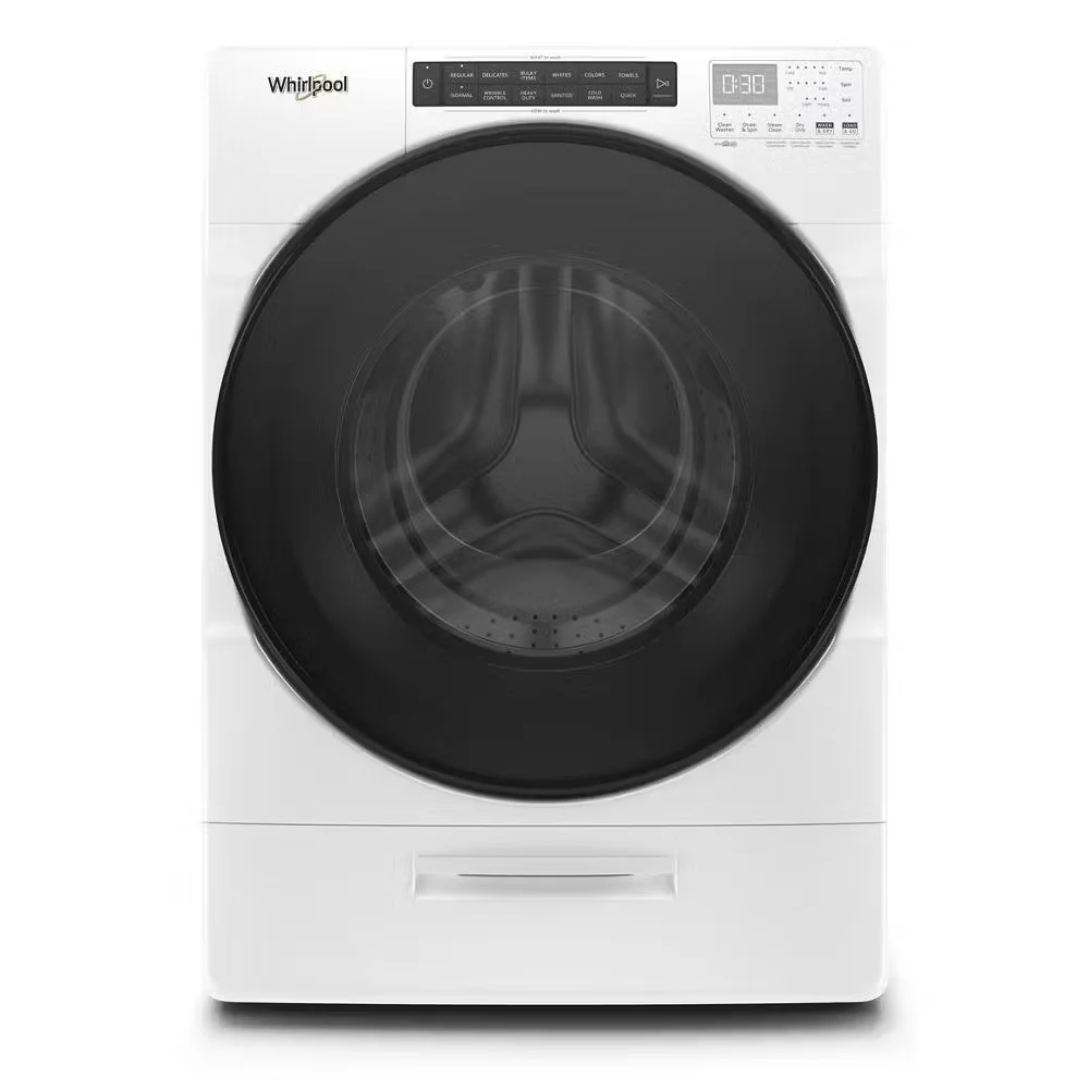 Whirlpool WFC682CLW All-in-One washer-dryer combo front view on white background