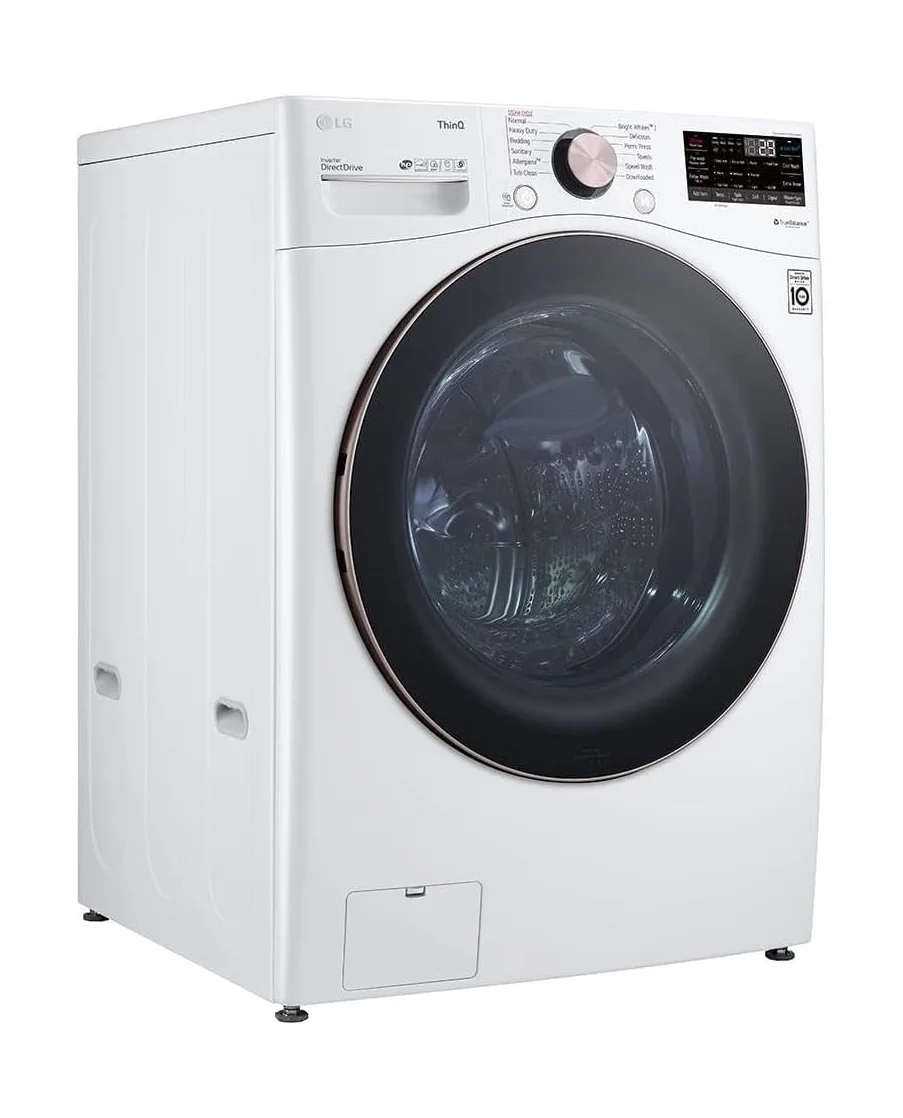 LG WM4000HWA front-load washer 3/4 angle view