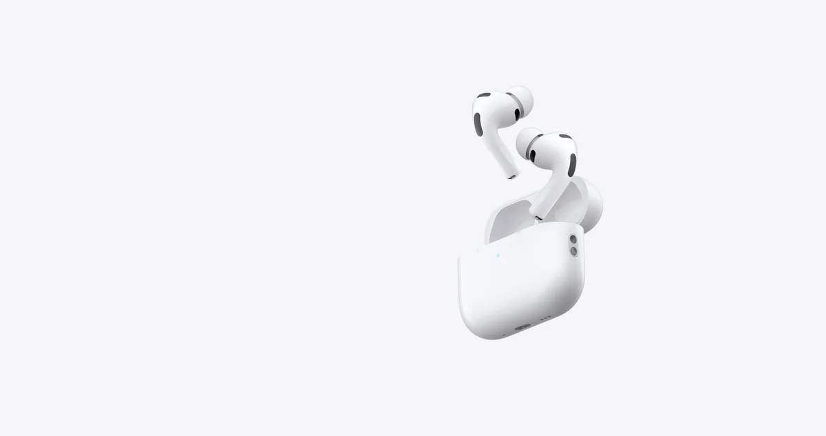 Apple AirPods Pro 3 MagSafe charging case with earbuds